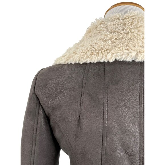 Vintage Vakko Penny Lane Faux Suede Shearling Coat 70s Boho Afghan Y2K Noughties - Picture 12 of 16